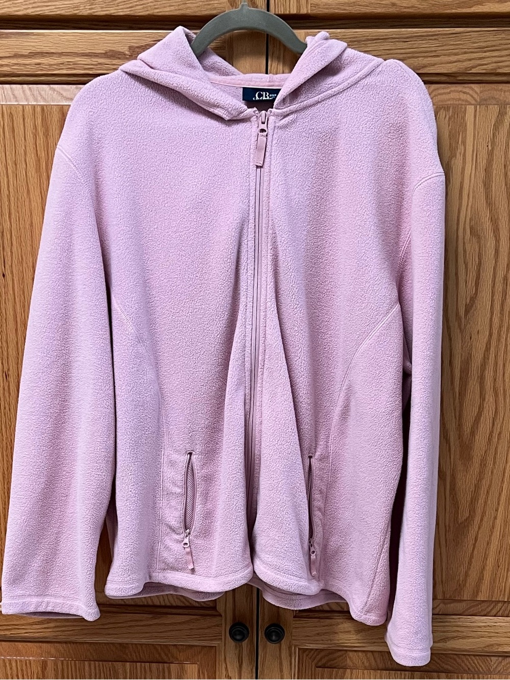 CB casual Pink Zip Hoodie Jacket, GUC, Size 1X